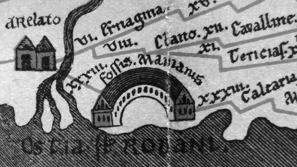 The port of Fos and the Rhone delta on the Peutinger table (facsimile K. Miller 1887).