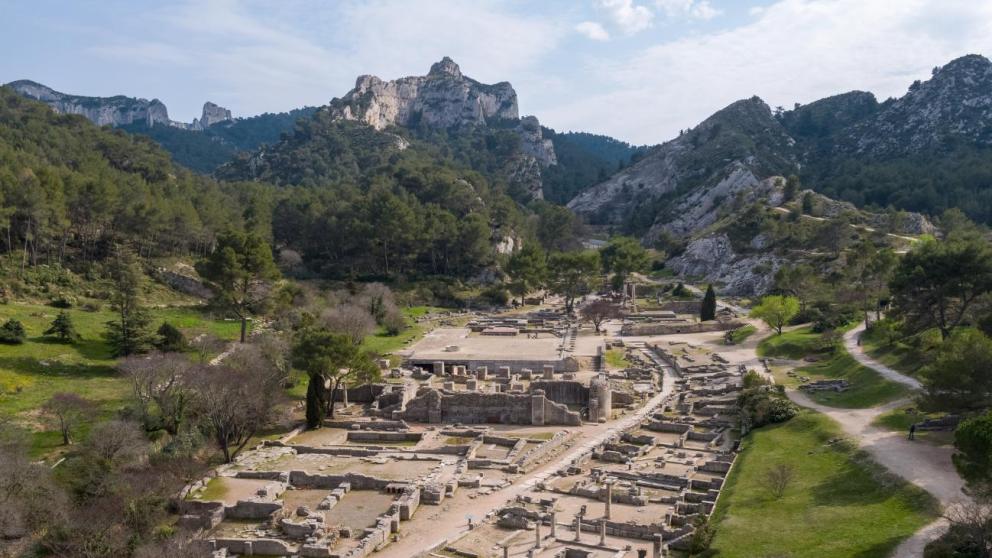 General view of the Glanum site (Saint-Rémy-de-Provence, Bouches-du-Rhône) / Photo: Loïc Damelet (CNRS - Centre Camille Jullian).