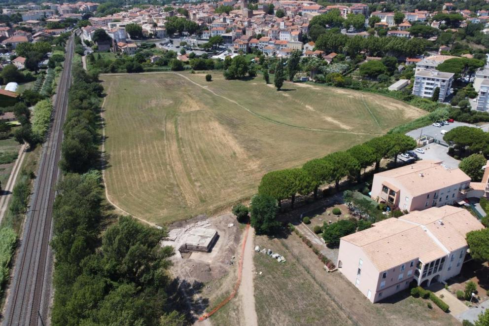 Fréjus - Vue de l’emprise du port antique dans le tissu urbain actuel