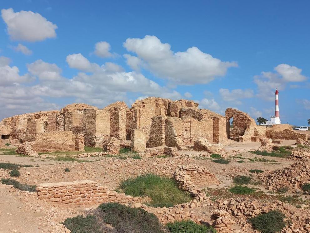 Thaenae (Sfax, Tunisie) : vue générale des Thermes des Mois / Cliché : Solenn de Larminat (CNRS - Centre Camille Jullian).