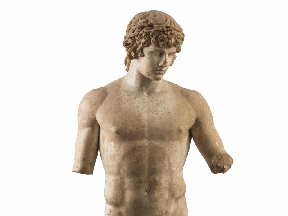 Delphes - Statue d’Antinoüs (inv. 1718) / Cliché : Eirini Miari (École française d'Athènes).